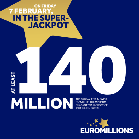 The next EuroMillions Superdraw is on the 29th of April 2022